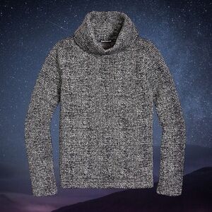 J. Crew Mercantile ‘Long-Sleeve Funnelneck Pullover’ in “Heather Cloud Black” M